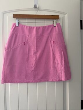 IBKUL Pink Gingham A-Line Skort